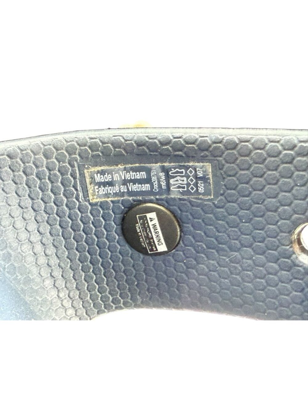 Crocs Navy Blue Womens Slide Sandals M6 W8 Unisex - Picture 4 of 7